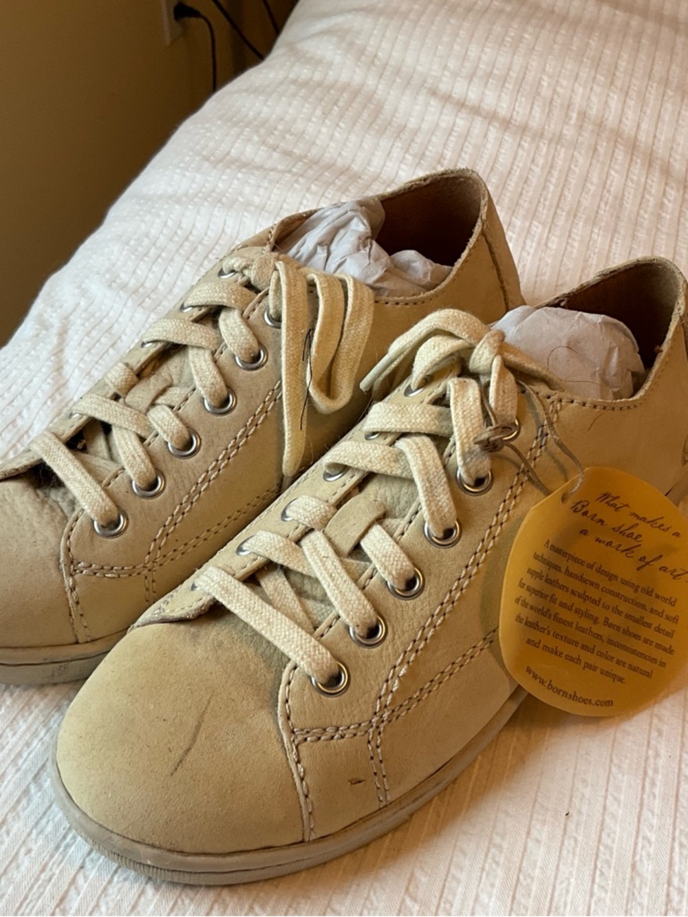 Born Tan Suede Lace-Up Shoe